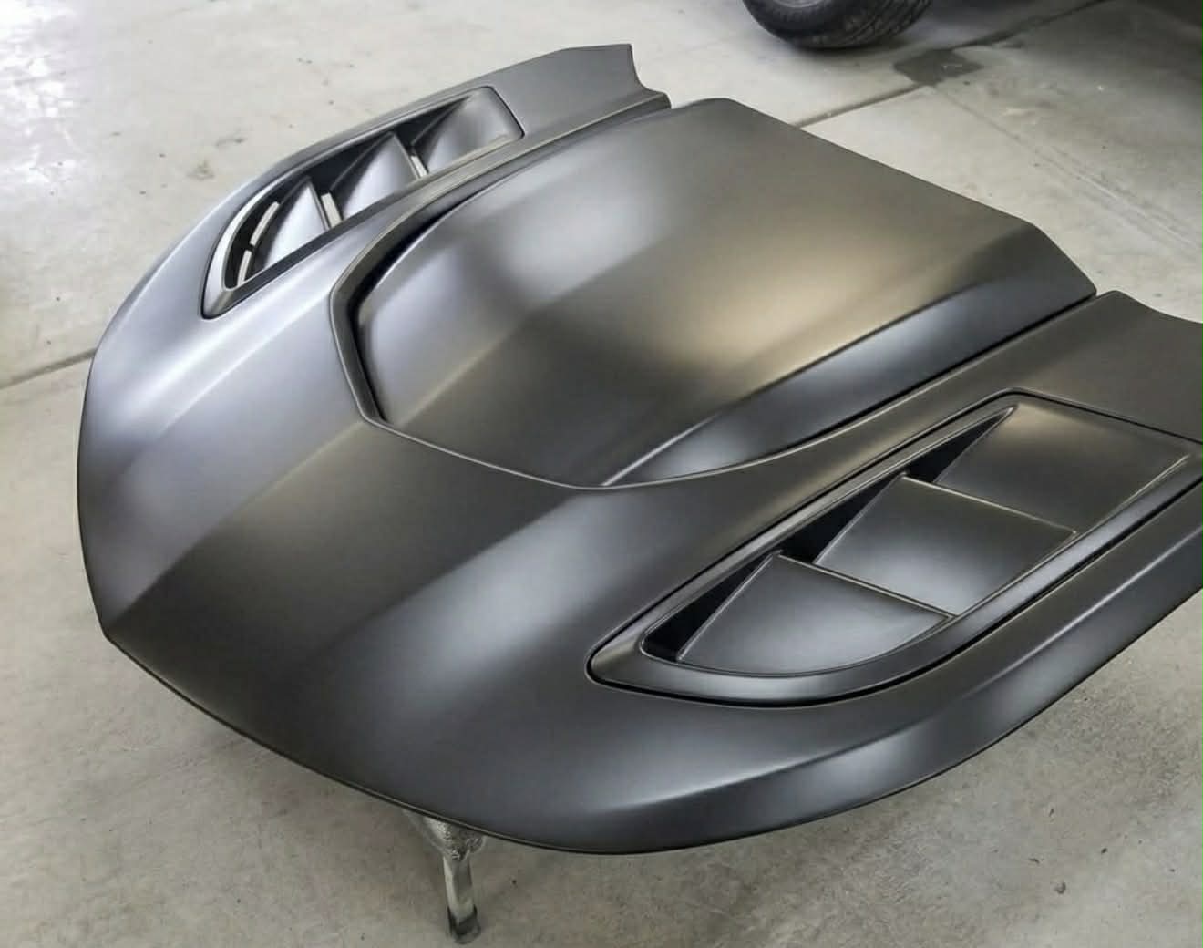 2016-2024 Camaro "IROC-ZL1" IROC-Z ZL1 Style Hood with Louvers (FIBERGLASS) - Image 3