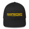 IROC Motorsports “Crew Cap” (YELLOW STITCHING) Structured Twill Cap BLACK