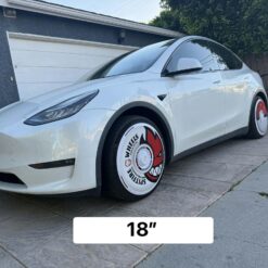Tesla (Model S,3,X,Y) AEROC- Custom "Aero-Deco" Decals and Aero Wheel Covers 18"