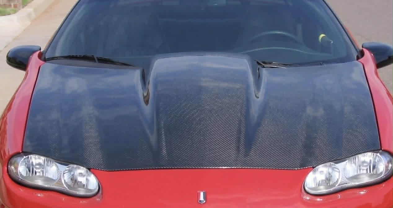 1998-2002 IROC-Z Sunoco Style Heat Venting Cowl Hood for Camaro Z28 and SS Models (CARBON FIBER) - Image 7