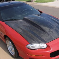 Alternative view of 1998-2002 IROC-Z Sunoco Style Heat Venting Cowl Hood for Camaro Z28 and SS Models (CARBON FIBER)
