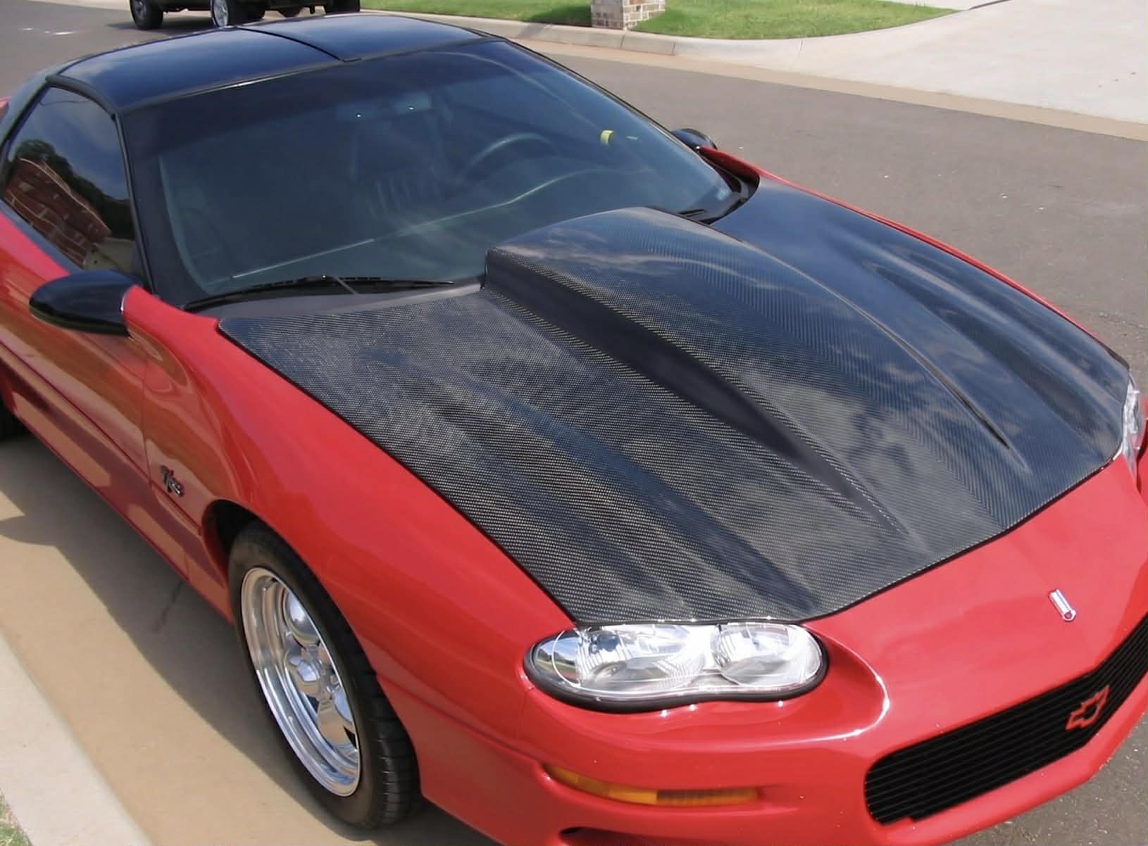 1998-2002 IROC-Z Sunoco Style Heat Venting Cowl Hood for Camaro Z28 and SS Models (CARBON FIBER) - Image 2