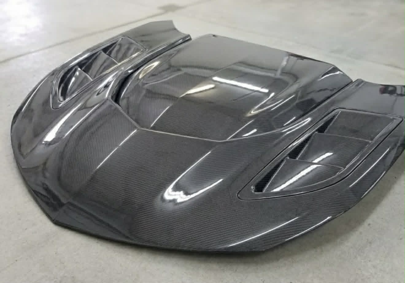 2016-2024 Camaro "IROC-ZL1" IROC-Z ZL1 Style Hood with Louvers (CARBON FIBER) - Image 3