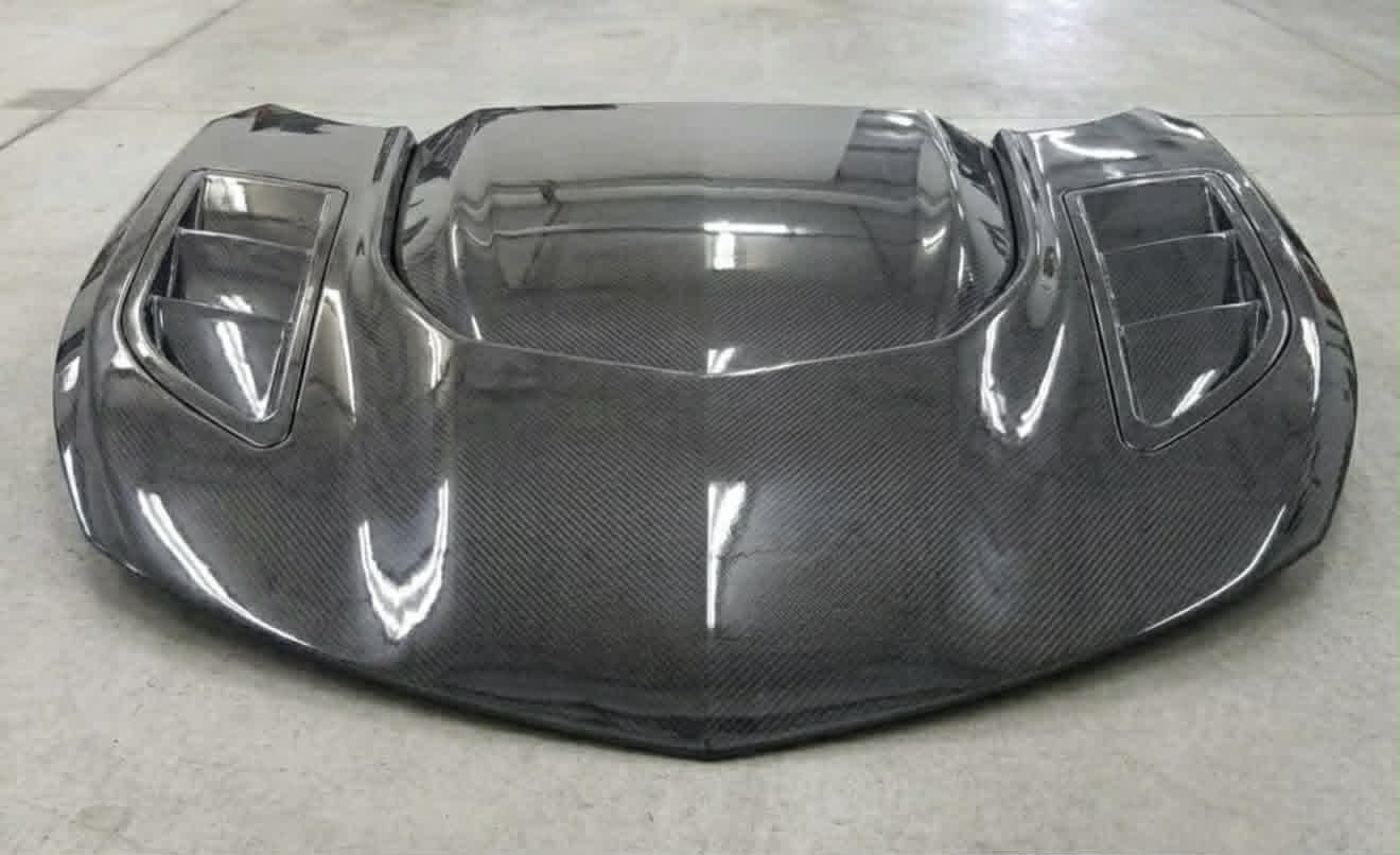 2016-2024 Camaro "IROC-ZL1" IROC-Z ZL1 Style Hood with Louvers (CARBON FIBER) - Image 5