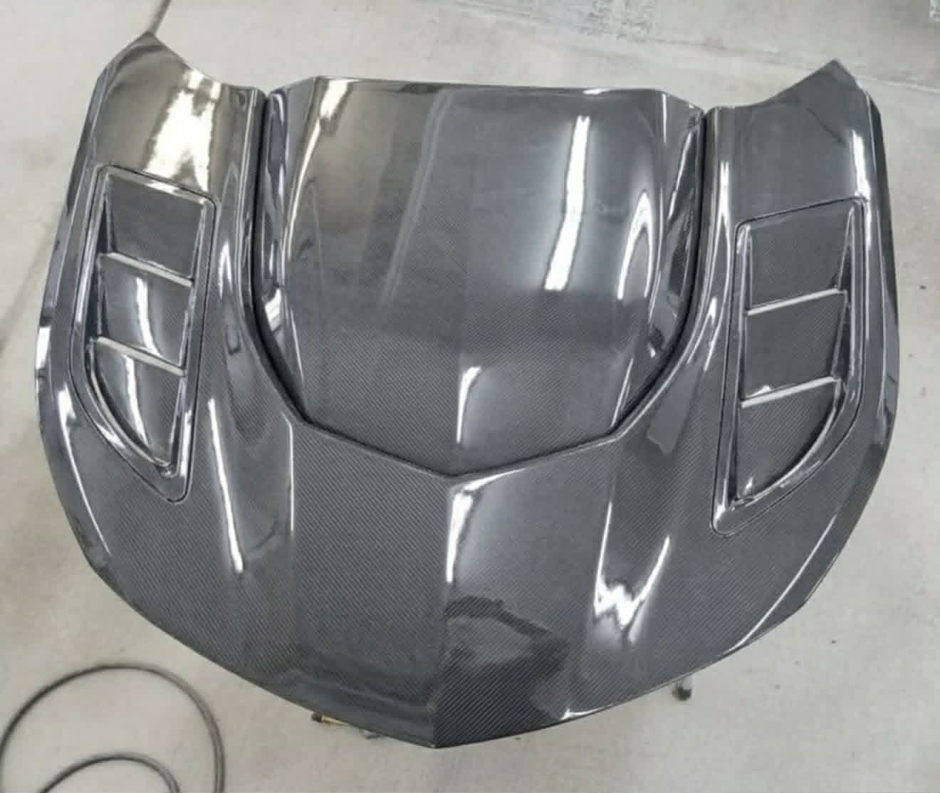 2016-2024 Camaro "IROC-ZL1" IROC-Z ZL1 Style Hood with Louvers (CARBON FIBER) - Image 7