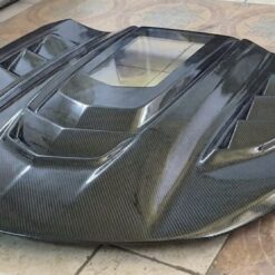 Alternative view of 2016-2024 Camaro "IROC-ZR1" IROC-Z ZR1 Style Hood with Window (CARBON FIBER)