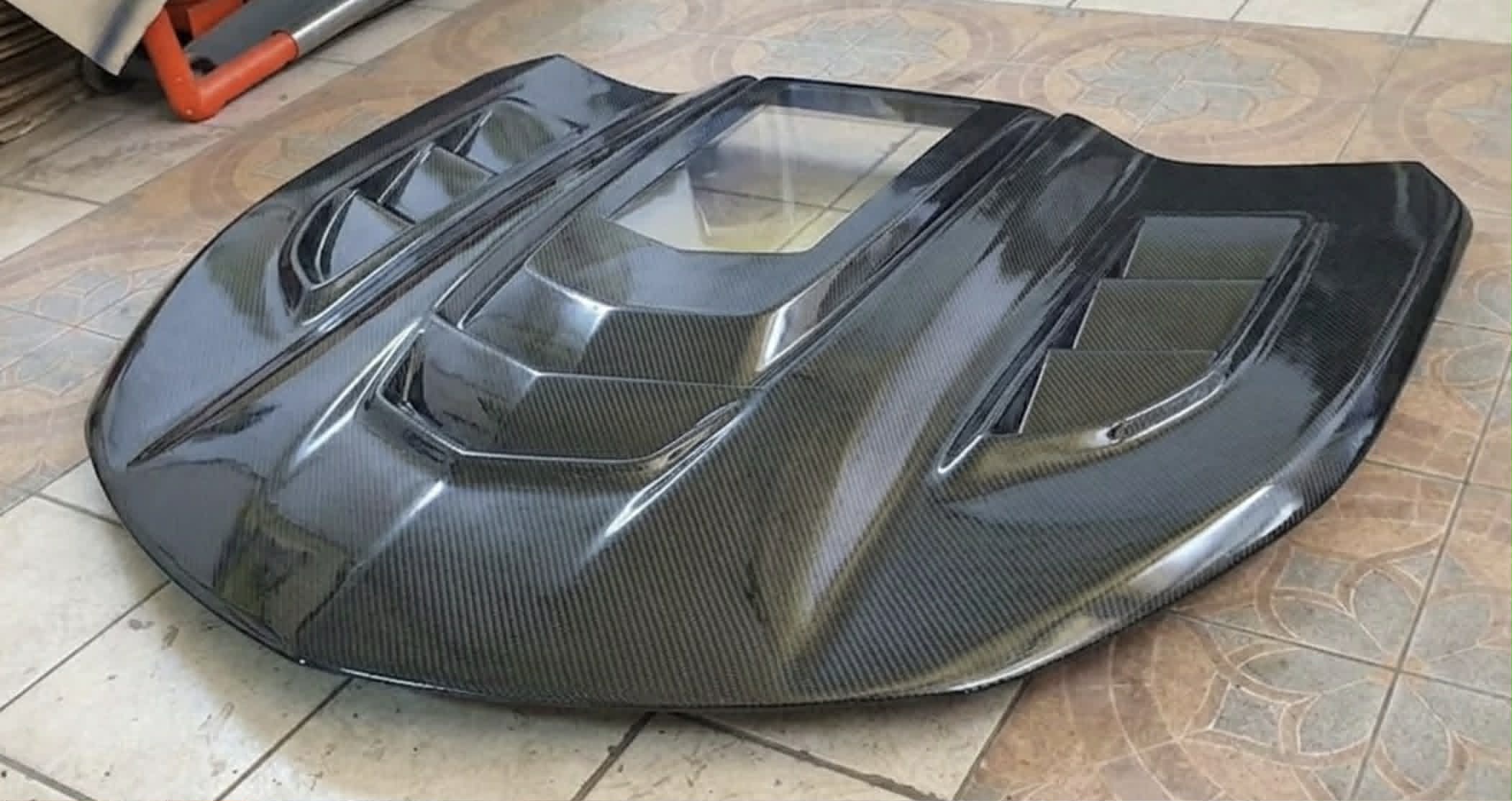 2016-2024 Camaro "IROC-ZR1" IROC-Z ZR1 Style Hood with Window (CARBON FIBER) - Image 2