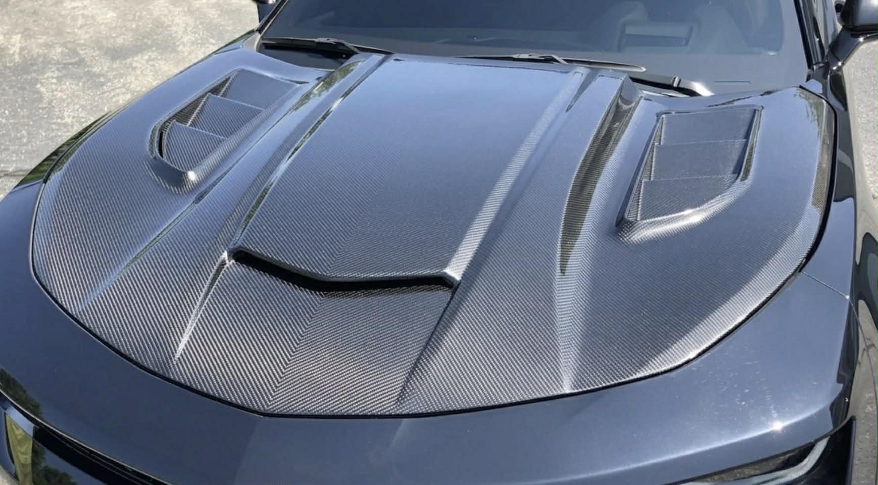 2016-2024 Camaro "IROC-Z" IROC-Z COPO Style Hood with Louvers (CARBON FIBER) - Image 5