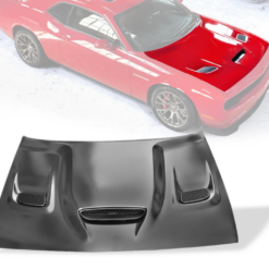 2008-2023 Dodge Challenger "IROC-X" Hellcat Heat-Extracting Style Hood (Aluminum)